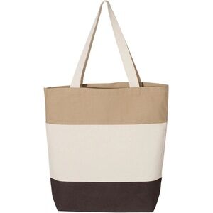 NWOT Tan, Cream, and Brown Tricolor Shopping Tote
